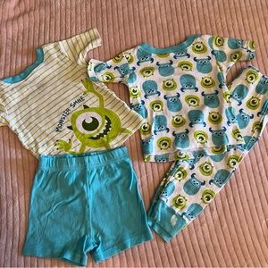 Disney Baby 4pc Pajama Set, Monster’s Inc, size 24M
